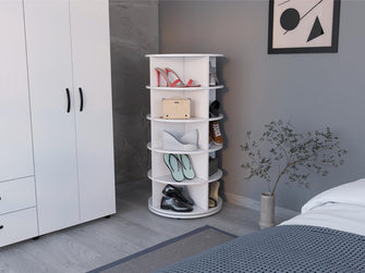 Zapatero Farina, Blanco Duqueza, con gran espacio para organizar zapatos