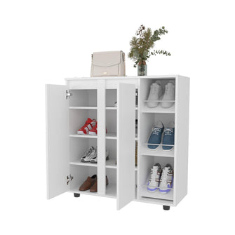 Zapatero Houck, Blanco Duqueza, con gran espacio para organizar zapatos ZF
