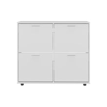 Zapatero Opal, Blanco, con 4 puertas abatibles ZF