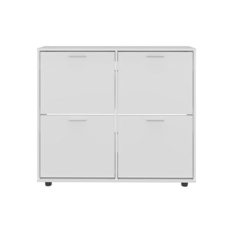 Zapatero Opal, Blanco, con 4 puertas abatibles ZF