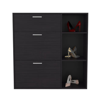 Zapatero Showie, Kronos Wengue, con espacio para ubicar y organizar zapatos ZF