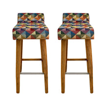 Set X 2 Silla Bar Madera 85x32x44.5cm Tapizada Colors
