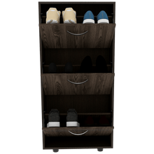 Mueble Auxiliar Zapatero Campora, Wengue y Chocolate, con Amplio Espacio de Almacenamiento