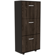 Mueble Auxiliar Zapatero Campora, Wengue y Chocolate, con Amplio Espacio de Almacenamiento