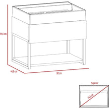 Mueble para Lavamanos Zafi, Cocoa, con Un Cajón Ideal Para Guardar Objetos