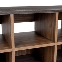 Zapatero Recibidor Z, Carbón y Castaño, con Un Entrepaño Fijo y Tres Divisiones