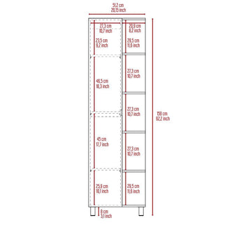 Mueble Esquinero Zendaya, Blanco Nevado, con Variedad de Entrepaños    ZF