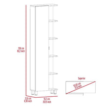 Mueble Esquinero Zendaya, Blanco Nevado, con Variedad de Entrepaños    ZF