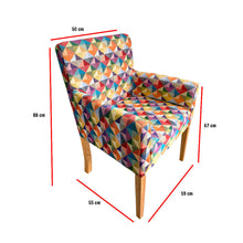 Combo Sala Colors Poltrona (88X59X55) + Banqueta Baul + Mesa de Centro Hexagonal.