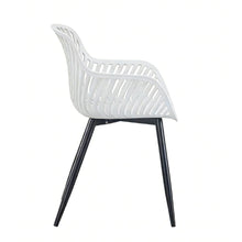 Set de 4 Sillas Victoria, Blanco, con Espaldar Minimalista y Diseño Moderno