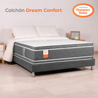 Colchón Romance Relax Dream Confort 140x190 Color Gris y Blanco