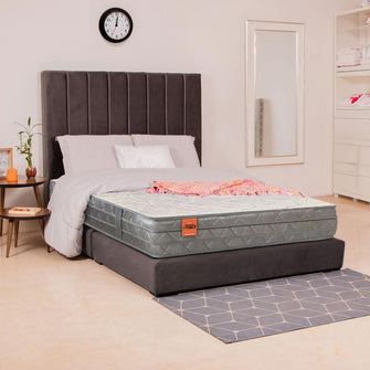 Colchón Romance Relax Dream Lite 140x190 Color Gris Claro y Blanco