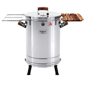 Ahumador y Barril Asador Grande Premium 45 Libras