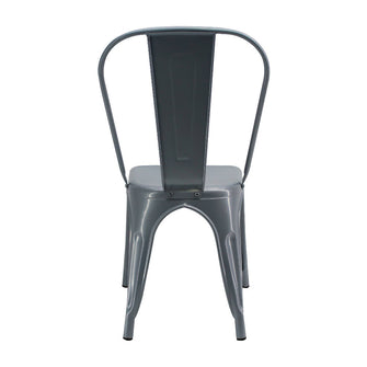 Kit por 2 Silla Tolix Metalica Para Comedor Restaurante - Gris