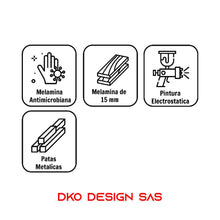 Escritorio-Biblioteca Space Plegable Blanca + Silla eames