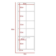 Mueble Multiusos Milán, Wengue, con Dos Puertas Abatibles y Cuatro Entrepaños