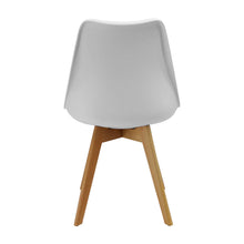 Kit Por 2 Silla Oslo Asiento Acolchado Patas en Madera - Blanca