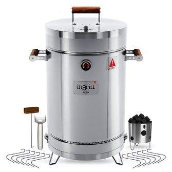 Ahumador y Barril Asador Mediano Basik 25 libras