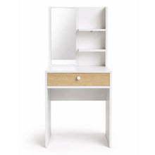 Combo Tocador Tolouse 140x70x40cm Blanco + Silla Blanca