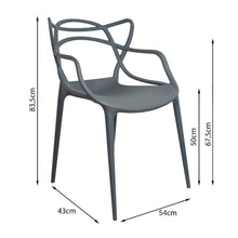 Kit por 2 Silla Solna Para Sala Comedor Jardín - Gris