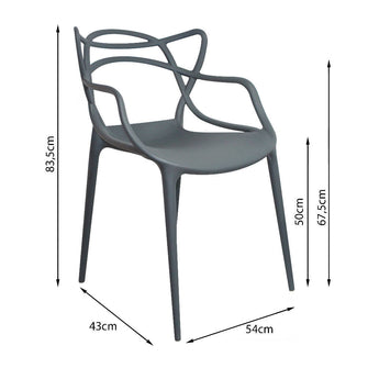 Kit por 2 Silla Solna Para Sala Comedor Jardín - Gris