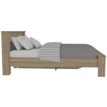 Cama Doble Cantabria, Miel y Plata Oscuro, Incluye Tendido de Tablas