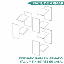 Repisa Pared Seyner, Wengue, Tres cubos con espacio para colocar objetos decorativos ZF