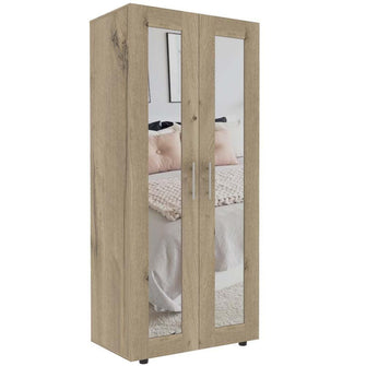 Combo Para Habitación Elberk, Incluye Base Cama - Colchón - Mesa de Noche - Closet y Repisa