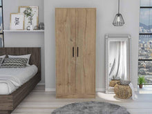 Closet Omaira, Café Claro y Blanco, con Entrepaños y  Amplios Cajones