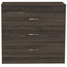 Organizador Conor, Chocolate y Blanco, con Tres Cajones Organizadores y Manijas Metálicas