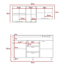 Cocina Integral Venecia, Gris y Blanco, Incluye Mesón izquierdo En Acero Inoxidable