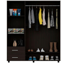 Closet Light, Wengue, con Dos Cajones Organizadores y Entrepaño Diseñado Para Los Zapatos