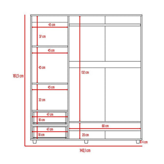 Closet Light, Wengue, con Dos Cajones Organizadores y Entrepaño Diseñado Para Los Zapatos