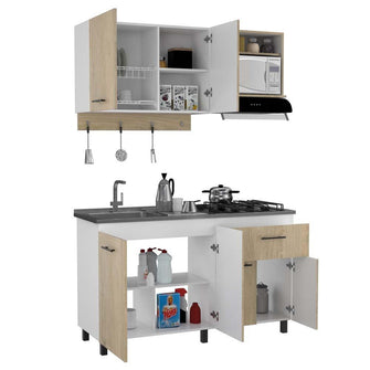 Mueble Multiusos Kane, Beige y Blanco, No Incluye Mesón