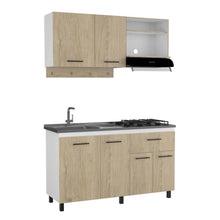 Cocina Integral Kane, Beige y Blanco, No Incluye Mesón