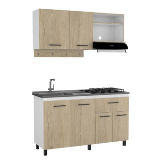 Mueble Multiusos Kane, Beige y Blanco, No Incluye Mesón