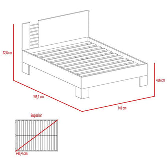 Combo Para Habitación Niza, Wengue, Incluye Cama, Mesa de Noche y  Mesa Para Tv