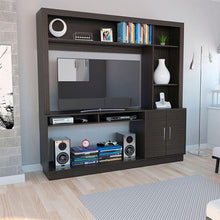 Combo Multifuncional Pirineo, Incluye Mesa Para Tv y Closet