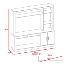 Mesa Para Tv Romeo, Wengue, con Espacio Para Televisor de 50 Pulgadas