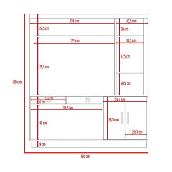 Mesa Para Tv Romeo, Wengue, con Espacio Para Televisor de 50 Pulgadas