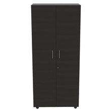 Closet Iker, Wengue, con Variedad de Compartimientos  y Rodachinas Para Su Fácil Desplazamiento