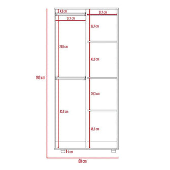 Combo Multifuncional Pirineo, Incluye Mesa Para Tv y Closet