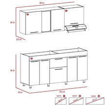 Cocina Integral Mason, Café Claro y Blanco, Incluye Mesón Izquierdo
