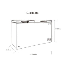Congelador Horizontal Kalley 418 Litros K Ch418L, Color Blanco
