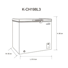 Congelador Horizontal Kalley Dual 198 Litros K-Ch198L3, Color Blanco