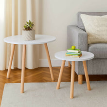 Set X 2 Mesas De Centro Eco 40x45x45cm Blanca