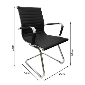 Silla Esterilla Fija Oficina Escritorio - Negro