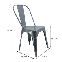Kit por 2 Silla Tolix Metalica Para Comedor Restaurante - Gris