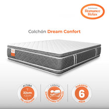 Colchón Romance Relax Dream Confort 100x190 Color Gris y Blanco