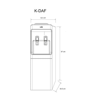 Dispensador De Agua Kalley De Piso Para Red Hidraulica K-Daf, Color Blanco
